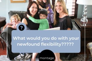 Laurie, Erin, and kids with caption "What would you do with your newfound flexibility?"